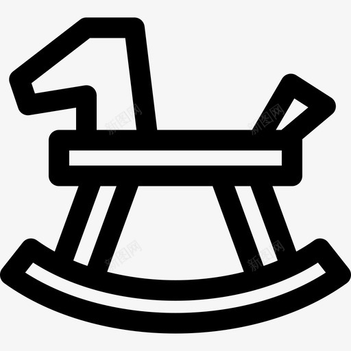 摇摆木马寒假5直系图标svg_新图网 https://ixintu.com 寒假5 摇摆木马 直系