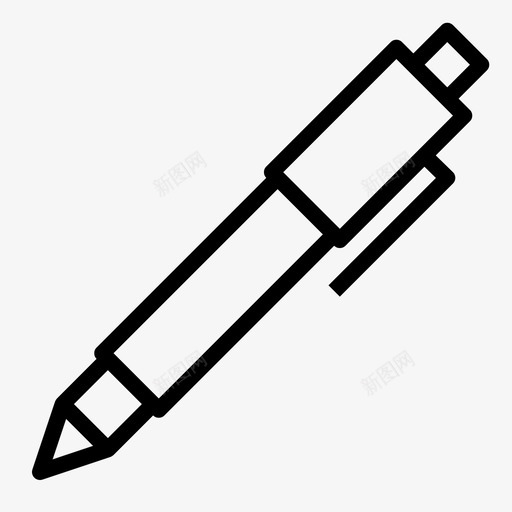 笔教育办公用品图标svg_新图网 https://ixintu.com 写作 办公用品 教育 文具 笔