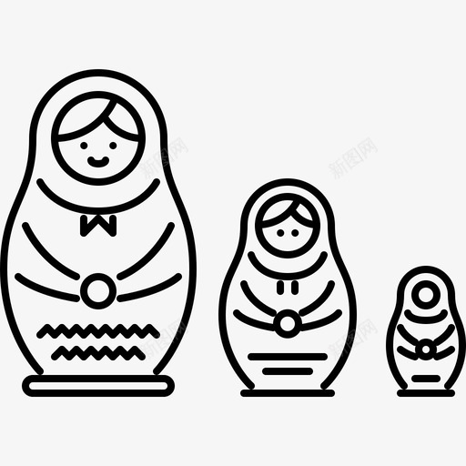 Matryoshka文化6直系图标svg_新图网 https://ixintu.com Matryoshka 文化6 直系