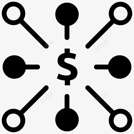 商业网络联盟营销银行图标svg_新图网 https://ixintu.com 商业元素1 商业网络 联盟营销 金融 银行 集团