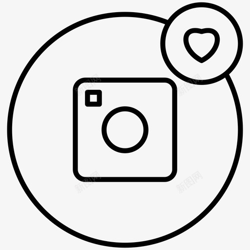 爱的照片instagram喜欢图标svg_新图网 https://ixintu.com instagram 喜欢 喜欢照片 爱的照片 相机