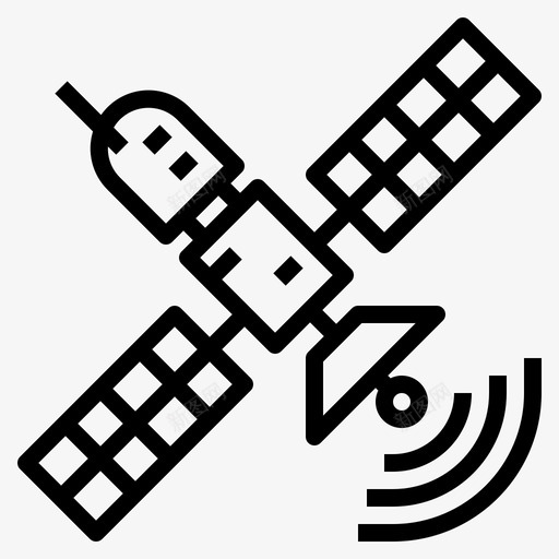 卫星通信连接图标svg_新图网 https://ixintu.com 卫星 技术 空间 连接 通信