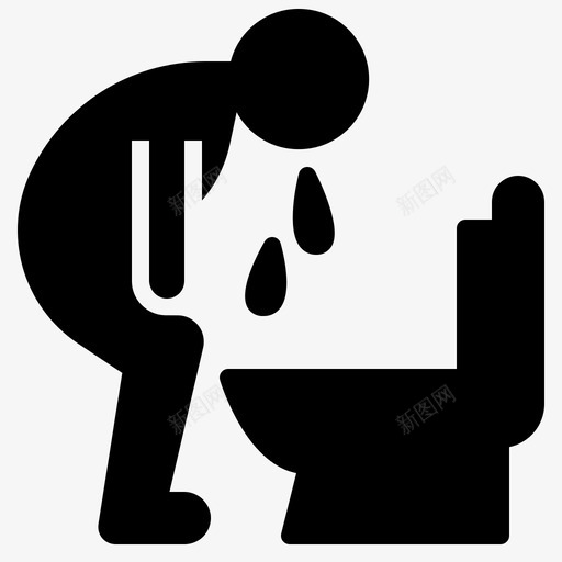 呕吐食源性疾病图标svg_新图网 https://ixintu.com 中毒 医学症状 呕吐 晨吐 疾病 食源性