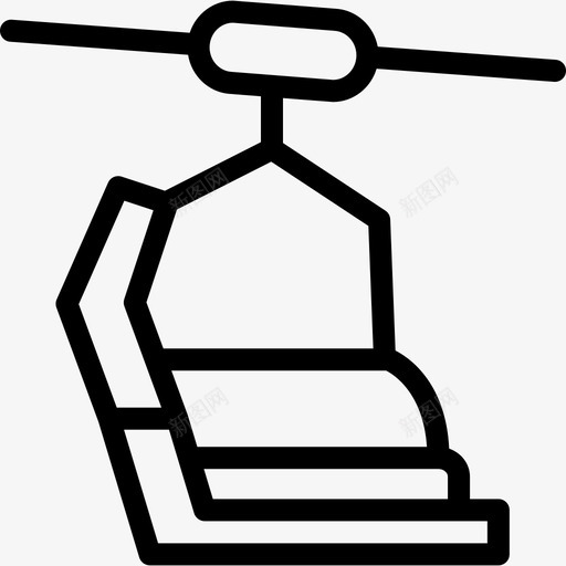 滑雪缆车寒假3直线型图标svg_新图网 https://ixintu.com 寒假3 滑雪缆车 直线型