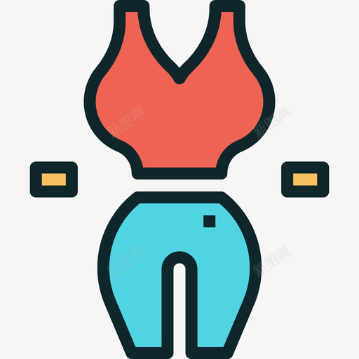 服装运动健身线条色彩图标svg_新图网 https://ixintu.com 服装 线条色彩 运动健身