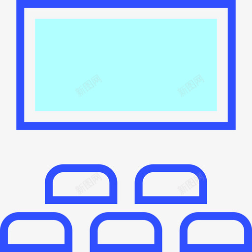 电影院电影录像线性色彩图标svg_新图网 https://ixintu.com 电影录像 电影院 线性色彩