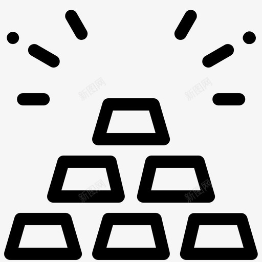 黄金商业经济图标svg_新图网 https://ixintu.com 商业 经济 货币 金融 金融搜索引擎优化 黄金