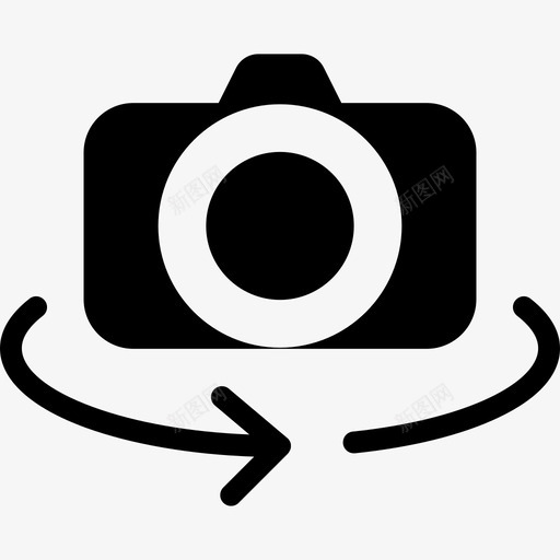 旋转相机照片3填充图标svg_新图网 https://ixintu.com 填充 旋转相机 照片3