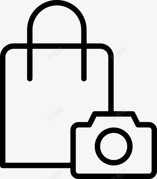 包相机照片图标svg_新图网 https://ixintu.com 包 商店 图片 照片 相机 购买 购物袋薄