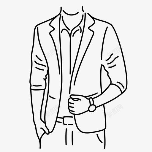 男式休闲服男式款式图标svg_新图网 https://ixintu.com 款式 男式 男式休闲服