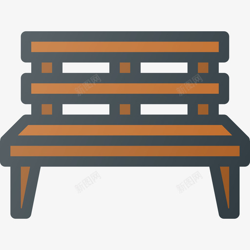 长凳室内家具3线性颜色图标svg_新图网 https://ixintu.com 室内家具3 线性颜色 长凳