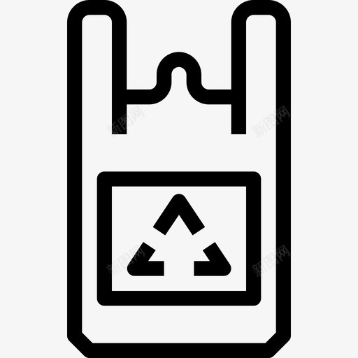 回收塑料袋生态绿色图标svg_新图网 https://ixintu.com 可再生能源 回收塑料袋 生态 绿色