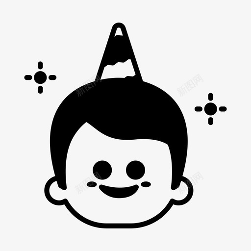 男周年纪念日生日图标svg_新图网 https://ixintu.com 周年纪念 周年纪念日 帽子 生日 男
