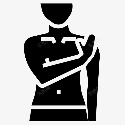 肩痛事故脱位图标svg_新图网 https://ixintu.com 事故 关节 医学症状 肩痛 脱位