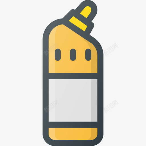 漂白剂清洁客房线性颜色图标svg_新图网 https://ixintu.com 清洁客房 漂白剂 线性颜色