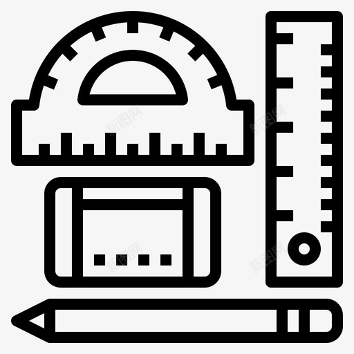 文具橡皮擦铅笔图标svg_新图网 https://ixintu.com 尺子 工具 文具 橡皮擦 设计师小工具2 铅笔