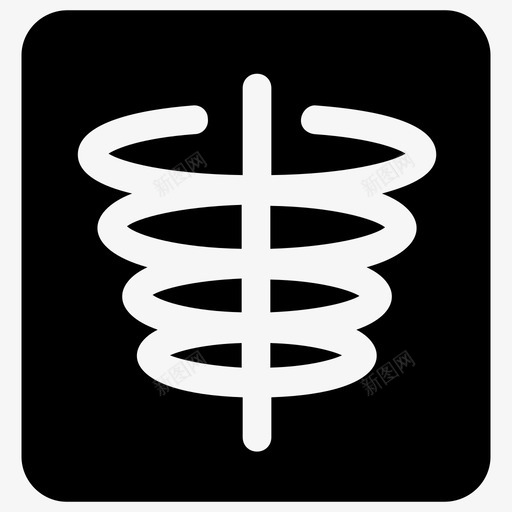 X射线解剖脊椎按摩图标svg_新图网 https://ixintu.com X射线 人体肋骨 健康检查字形图标 肋骨骨折 胸腔 胸骨 脊椎按摩 解剖
