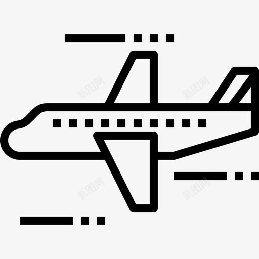 飞机旅行运输3直线图标svg_新图网 https://ixintu.com 旅行运输3 直线 飞机