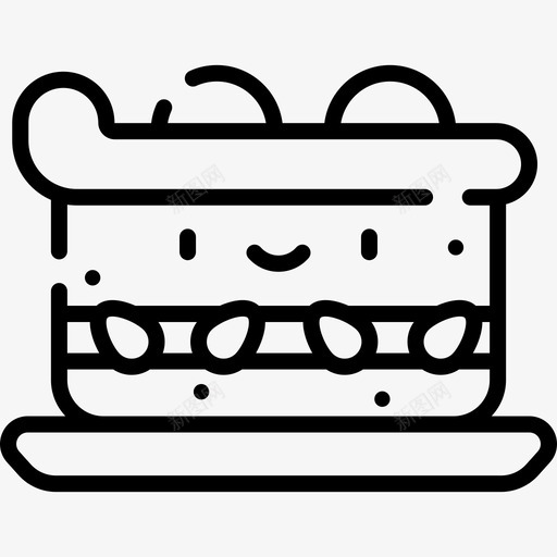 蛋糕新年3直系图标svg_新图网 https://ixintu.com 新年3 直系 蛋糕