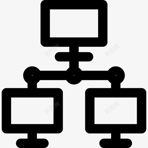 网络云计算22线性图标svg_新图网 https://ixintu.com 云计算22 线性 网络