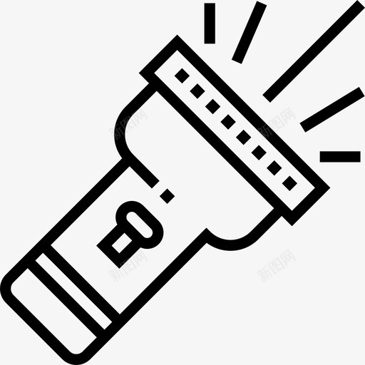 手电筒旅行3线状图标svg_新图网 https://ixintu.com 手电筒 旅行3 线状