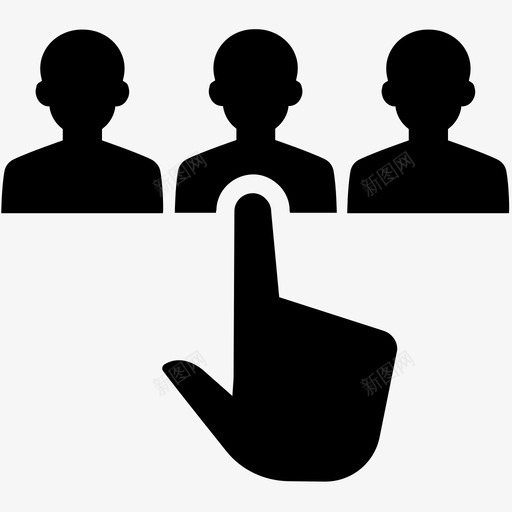 招聘员工选择图标svg_新图网 https://ixintu.com 员工 招聘 目标客户 选择 面试