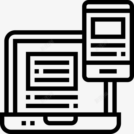 智能手机移动应用程序4线性图标svg_新图网 https://ixintu.com 智能手机 移动应用程序4 线性