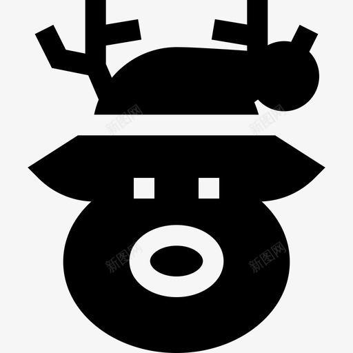 鹿寒假8填充图标svg_新图网 https://ixintu.com 填充 寒假8 鹿
