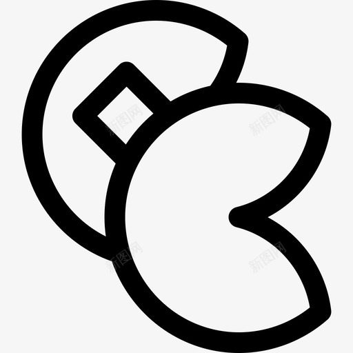 幸运饼中国年直系图标svg_新图网 https://ixintu.com 中国年 幸运饼 直系