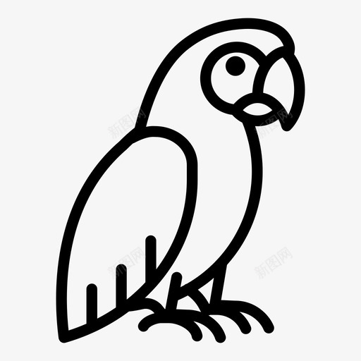 鹦鹉鸟异国情调图标svg_新图网 https://ixintu.com 异国情调 自然 野生 野生动物 鸟 鹦鹉