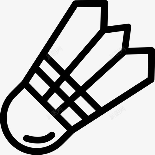 羽毛球运动65直线型图标svg_新图网 https://ixintu.com 直线型 羽毛球 运动65