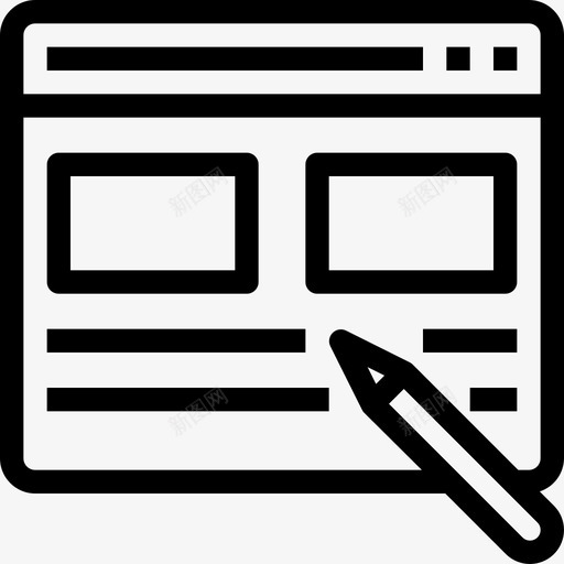 内容浏览器用户界面图标svg_新图网 https://ixintu.com 内容 浏览器 用户界面 网页 网页设计