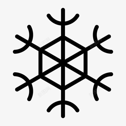 雪花圣诞节水晶图标svg_新图网 https://ixintu.com 圣诞节 水晶 雪花