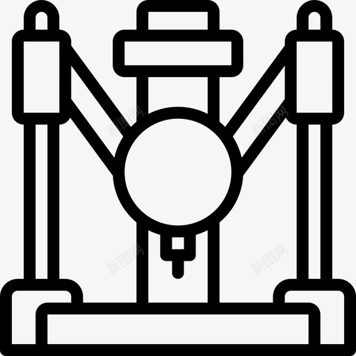 3d打印机3d打印5线性图标svg_新图网 https://ixintu.com 3d打印5 3d打印机 线性