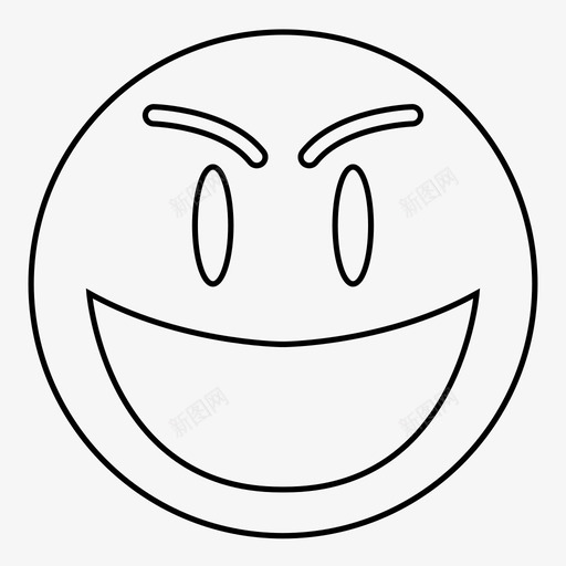 生气的脸表情微笑图标svg_新图网 https://ixintu.com 微笑 生气的脸 笑脸 表情