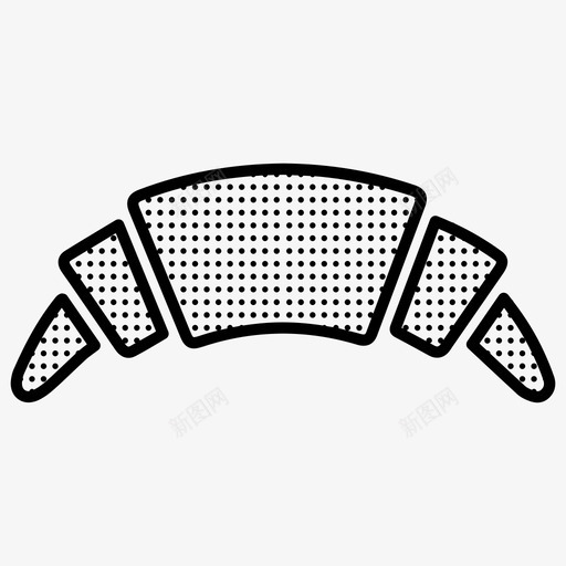 牛角包糕点甜点图标svg_新图网 https://ixintu.com 牛角包 甜点 糕点