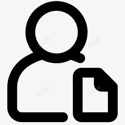 用户文档帐户文件图标svg_新图网 https://ixintu.com 公文包 基本图标所有大小 帐户 文件 用户文档 配置文件