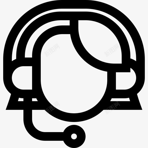 支持经理技术支持7直线图标svg_新图网 https://ixintu.com 技术支持7 支持经理 直线