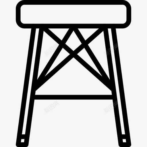 凳子4户直管图标svg_新图网 https://ixintu.com 4户 凳子 直管