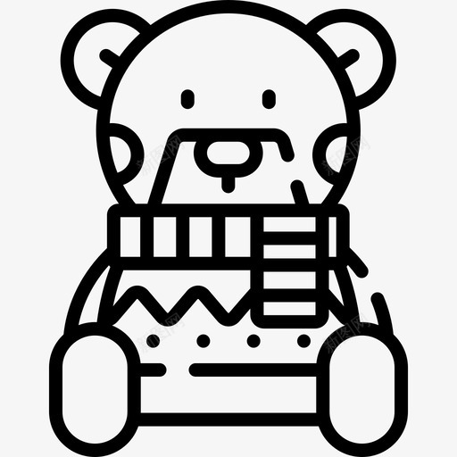 泰迪熊圣诞104直系图标svg_新图网 https://ixintu.com 圣诞104 泰迪熊 直系