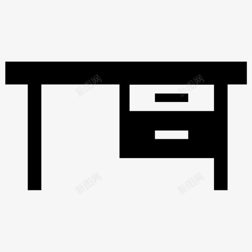 办公桌工作室桌子图标svg_新图网 https://ixintu.com 办公桌 商务元素2 工作 工作室 桌子