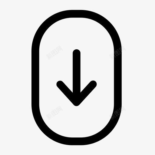 向下滚动箭头鼠标图标svg_新图网 https://ixintu.com 向下滚动 滚动箭头 箭头 鼠标