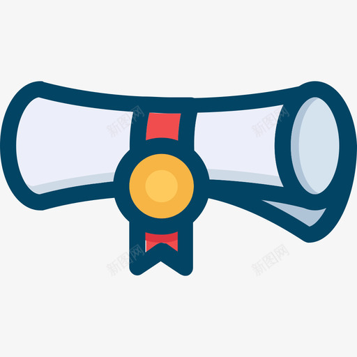 证书教育程度41线性颜色图标svg_新图网 https://ixintu.com 教育程度41 线性颜色 证书