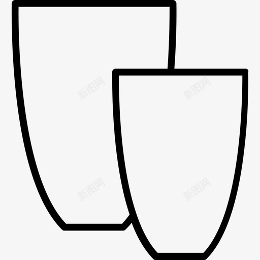 杯子家用电器2直线型图标svg_新图网 https://ixintu.com 家用电器2 杯子 直线型