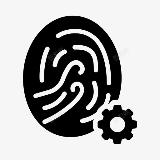 指纹安全设置图标svg_新图网 https://ixintu.com 安全 工具 指纹 搜索引擎优化安全 设置