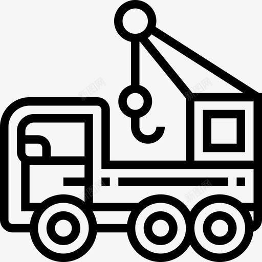 车辆侧直线起重机图标svg_新图网 https://ixintu.com 车辆侧直线起重机