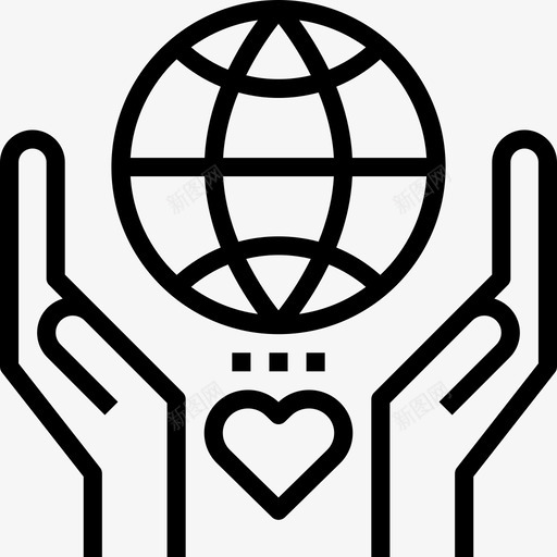 慈善在线汇款概要线性图标svg_新图网 https://ixintu.com 在线汇款概要 慈善 线性