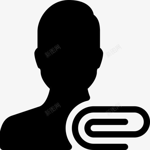 用户附件操作回形针图标svg_新图网 https://ixintu.com 回形针 操作 用户操作实心图标 用户附件