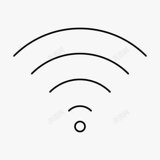 信号连接网络图标svg_新图网 https://ixintu.com wifi 信号 接口和web图标线 网络 连接
