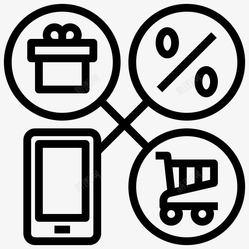 网上购物电子商务监视器图标svg_新图网 https://ixintu.com 屏幕 电子商务 监视器 网上商店 网上购物 网站